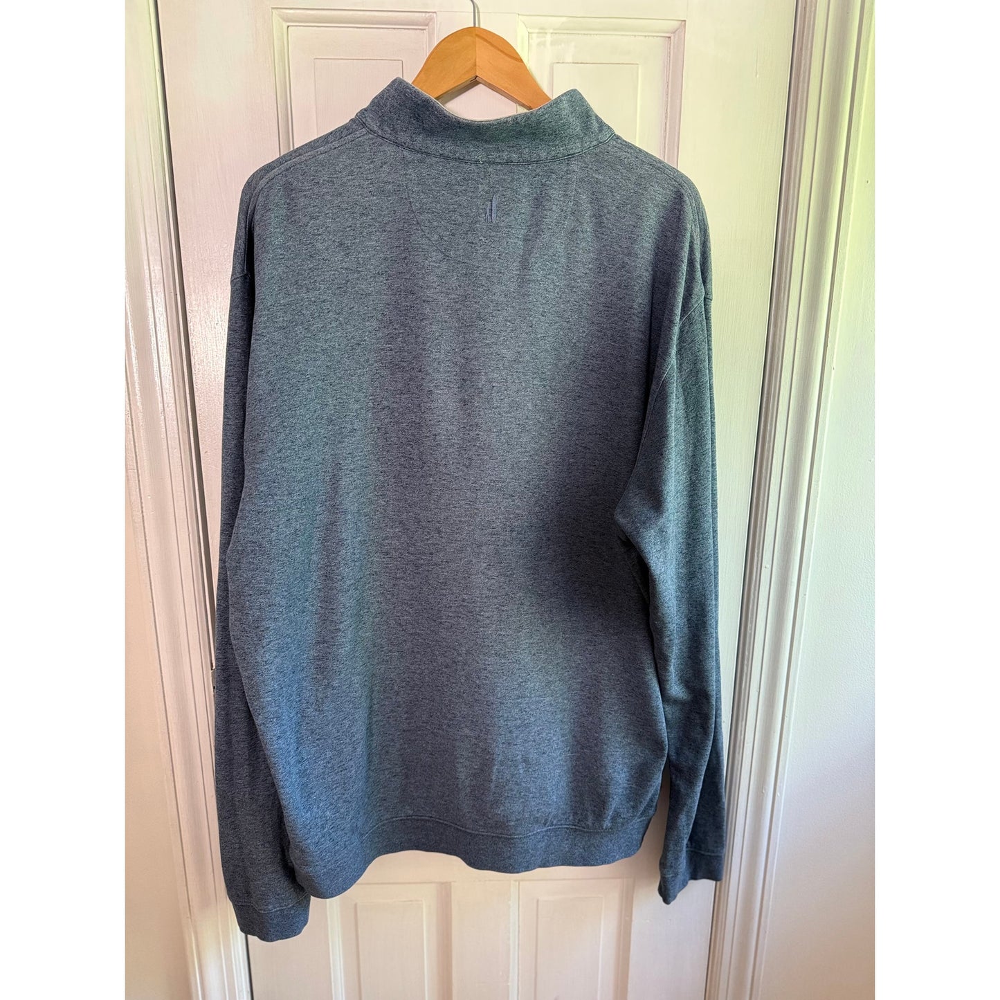 Johnnie-O Men's 2XL Gray 1/4 Zip Pullover Sweater Long Sleeve Heathered EUC