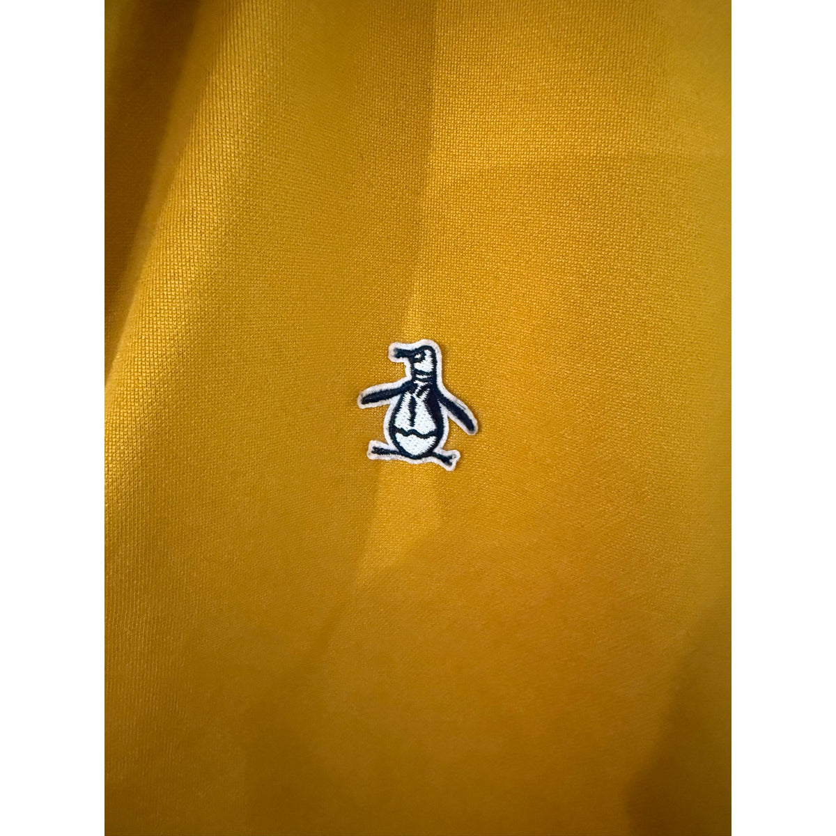 Original Penguin Quarter Zip Pullover Sweater Small Gold Mustard Yellow Striped