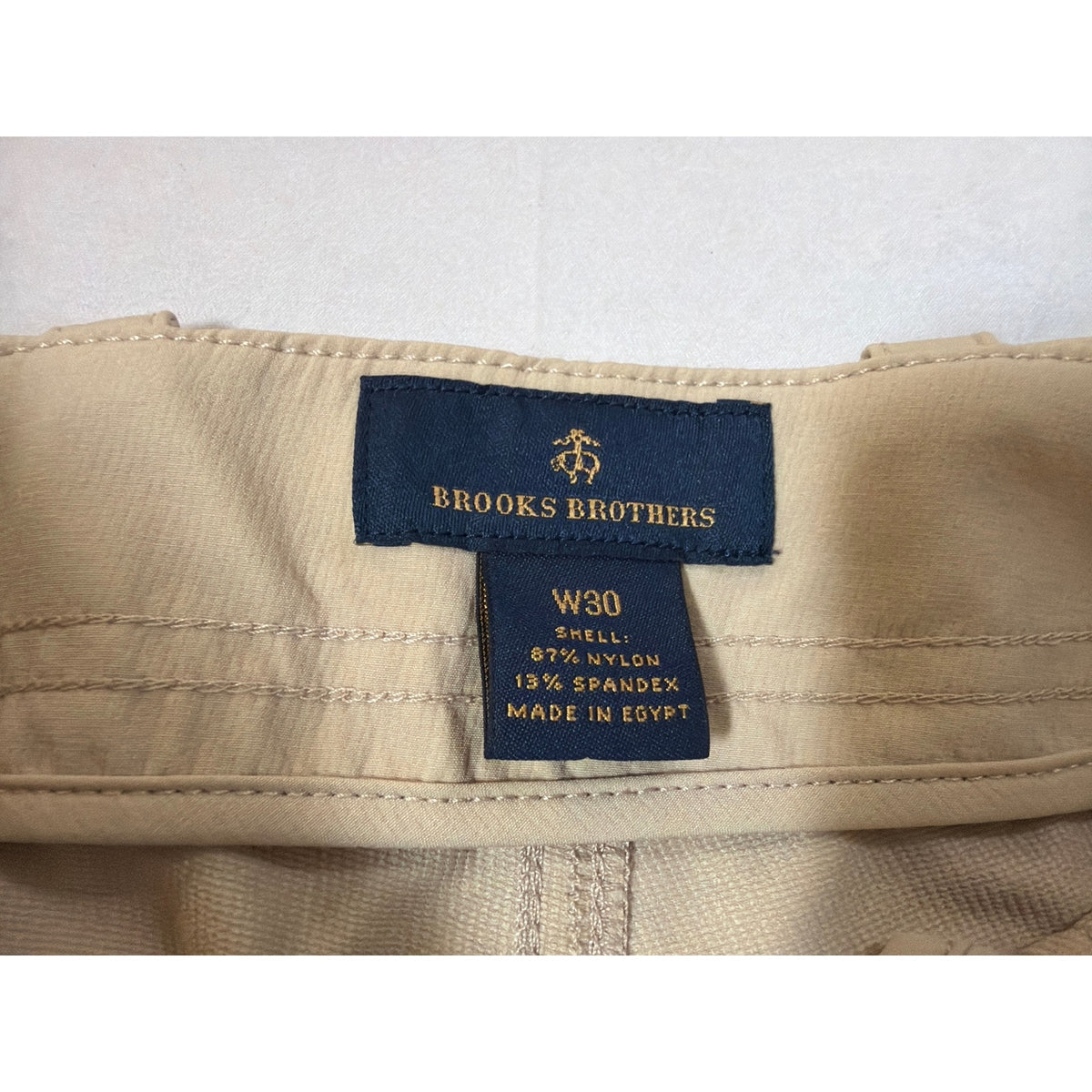 Brooks Brothers Men’s Khaki Chino Performance Shorts Size W30 NWT