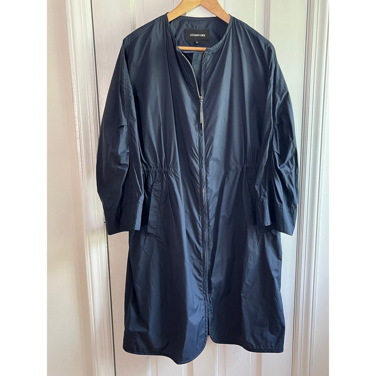 Luciano Choi Luxury Tech Parka / Lightweight Trench - US L - 💎 Rhinestone Zip