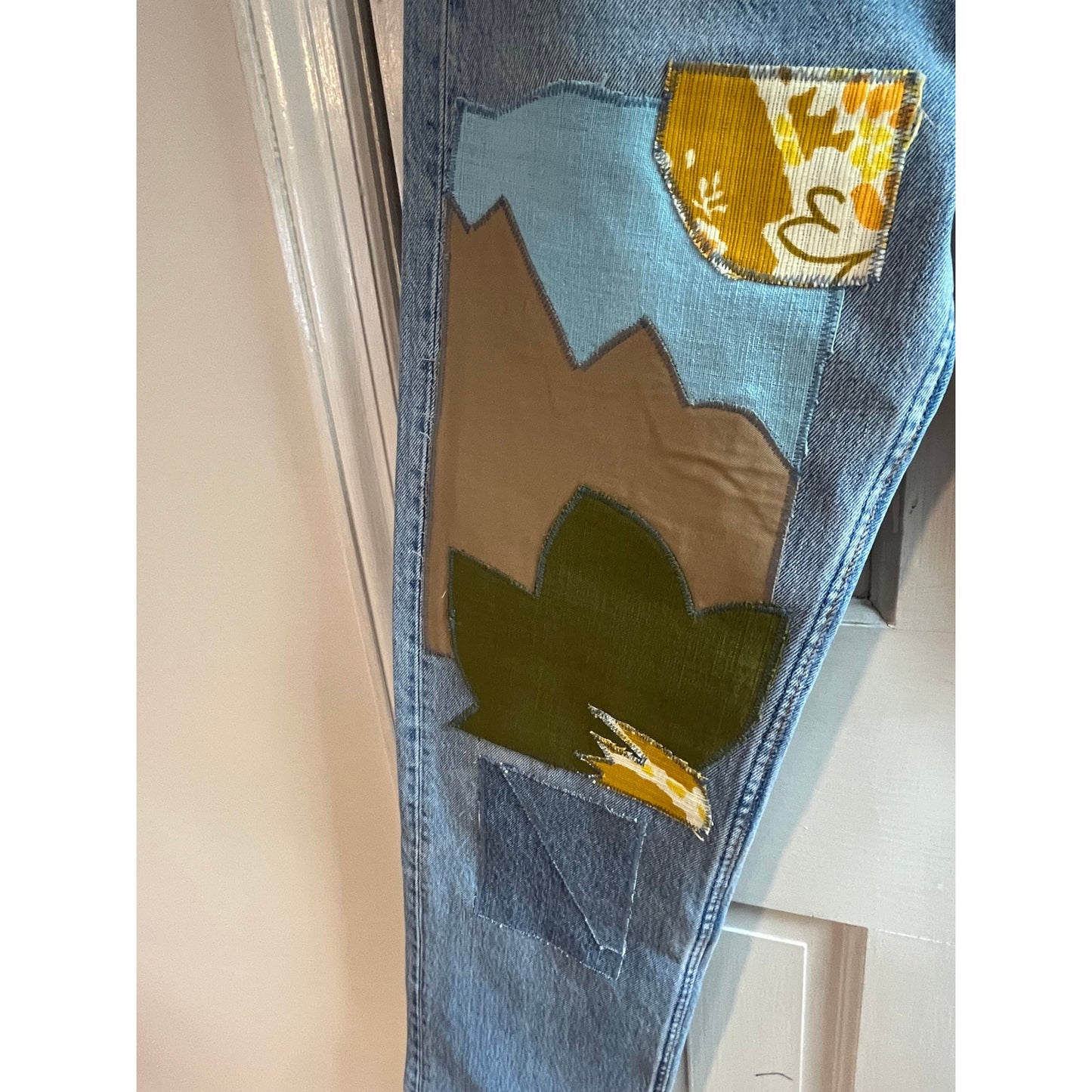 RE/DONE Levi’s Patched Up 501 Jeans Sz 33 - NWT Grail Indigo Floral Patchwork 💎
