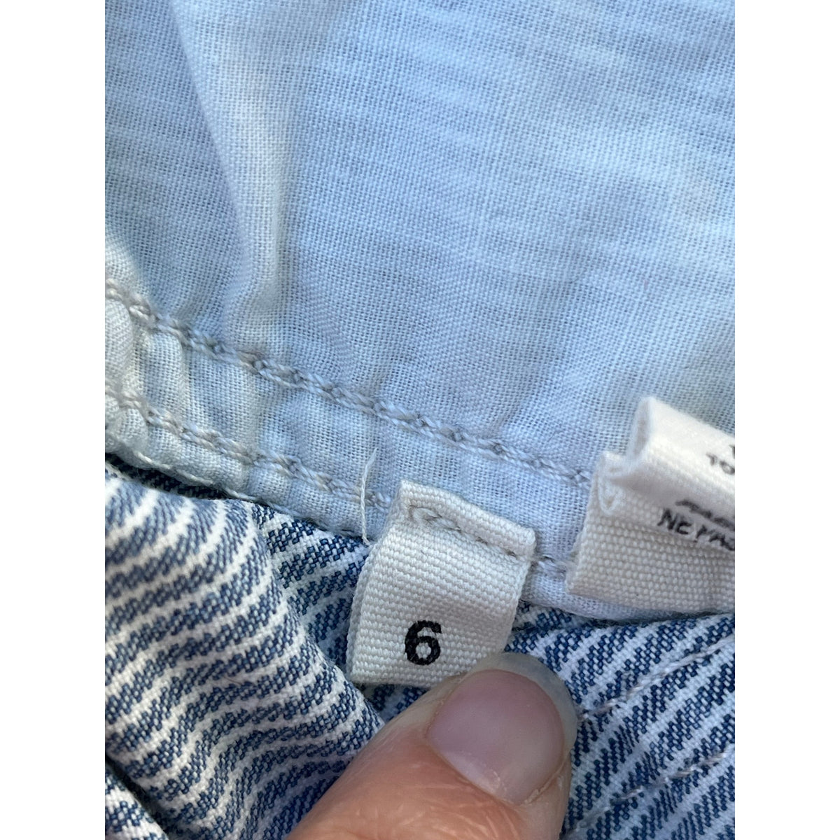 Ulla Johnson Striped Patria Pants Lace Up Back Wide Leg Cropped Blue White 6