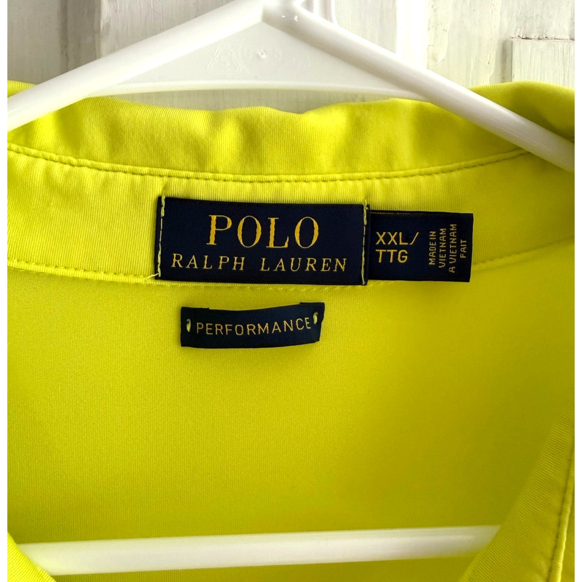 Polo Ralph Lauren Yellow Performance Polo Shirt Men's Green Pony