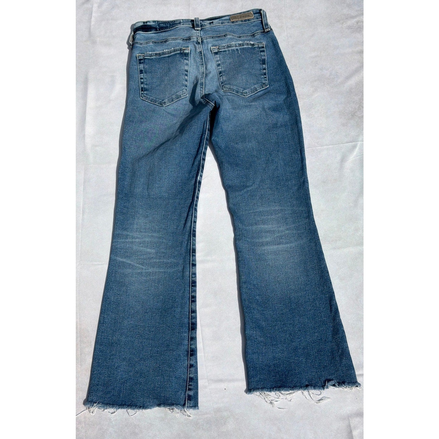 AG Jeans AG-ED Denim Farrah Boot Crop Size 26 Med Wash Distresed