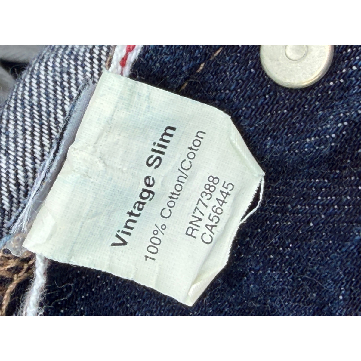 J.Crew Vintage Slim Straight Leg Jeans Dark Wash Denim 100% Cotton 33x30
