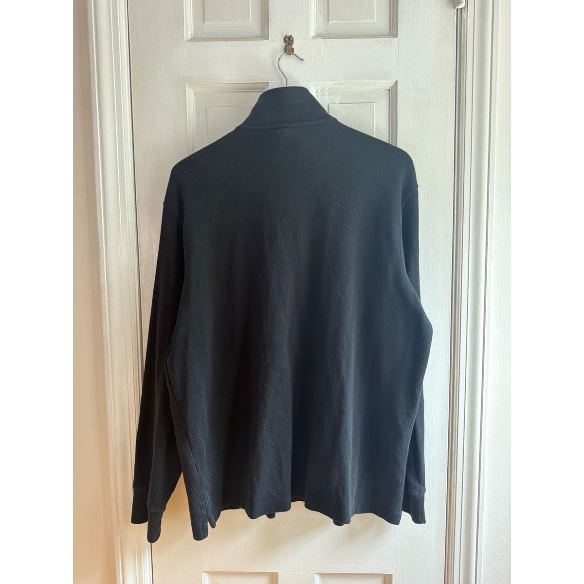 Polo Ralph Lauren Estate Rib Quarter-Zip Pullover - Black, Size XL