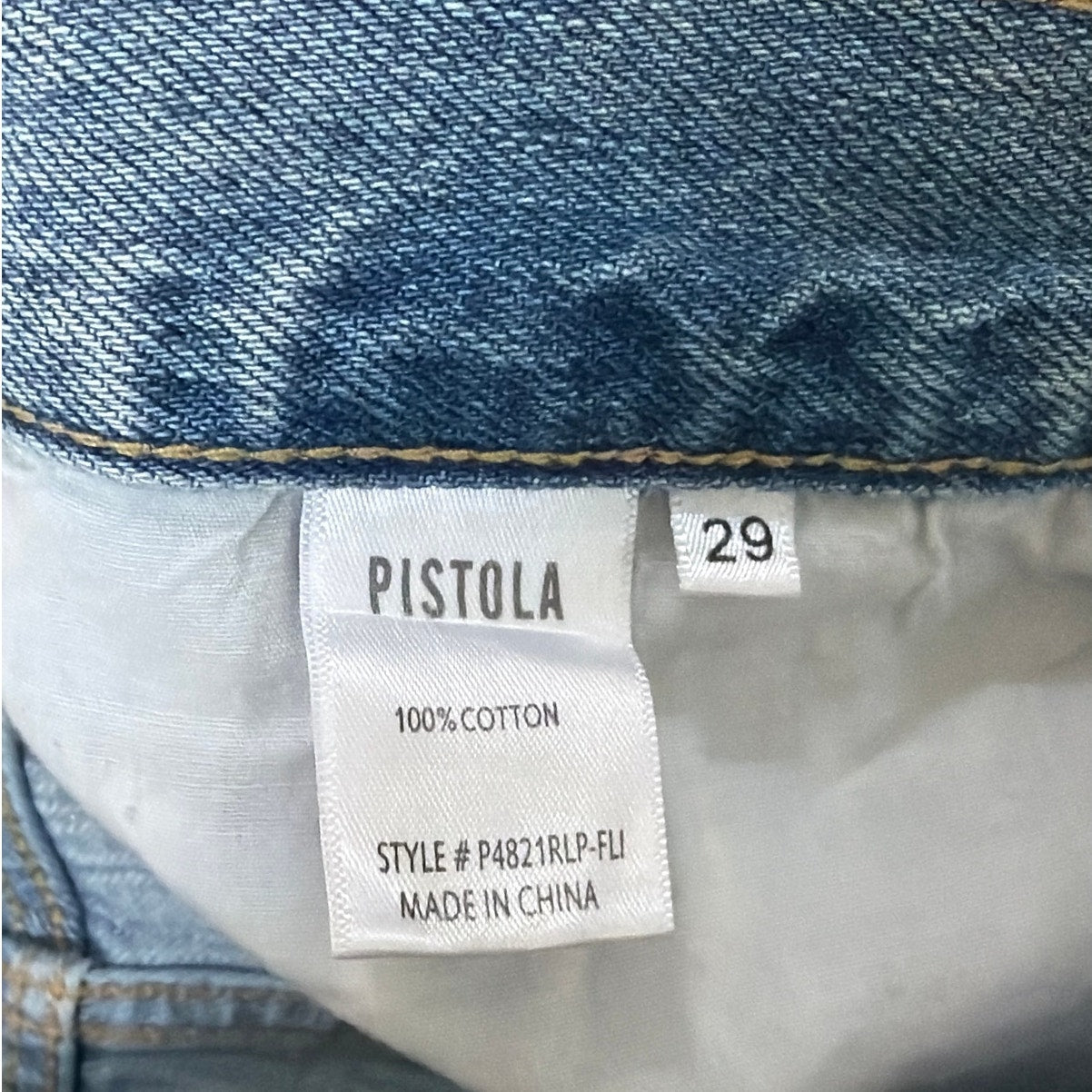 Pistola Jean Shorts 29 Light Wash Low Rise Distressed Frayed Raw Hem Denim EUC