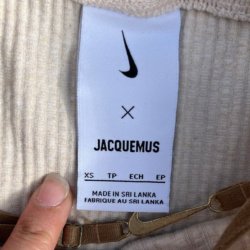 Nike x Jacquemus Ribbed Knit Tights Size XS Sand Beige EUC