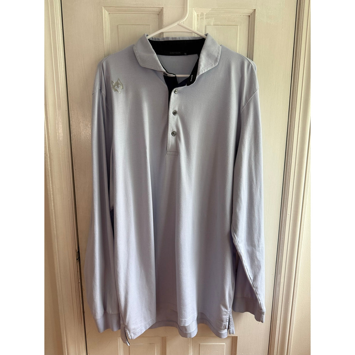 Greyson Long Sleeve Polo Shirt Men's XL Light Blue Golf Athletic EUC
