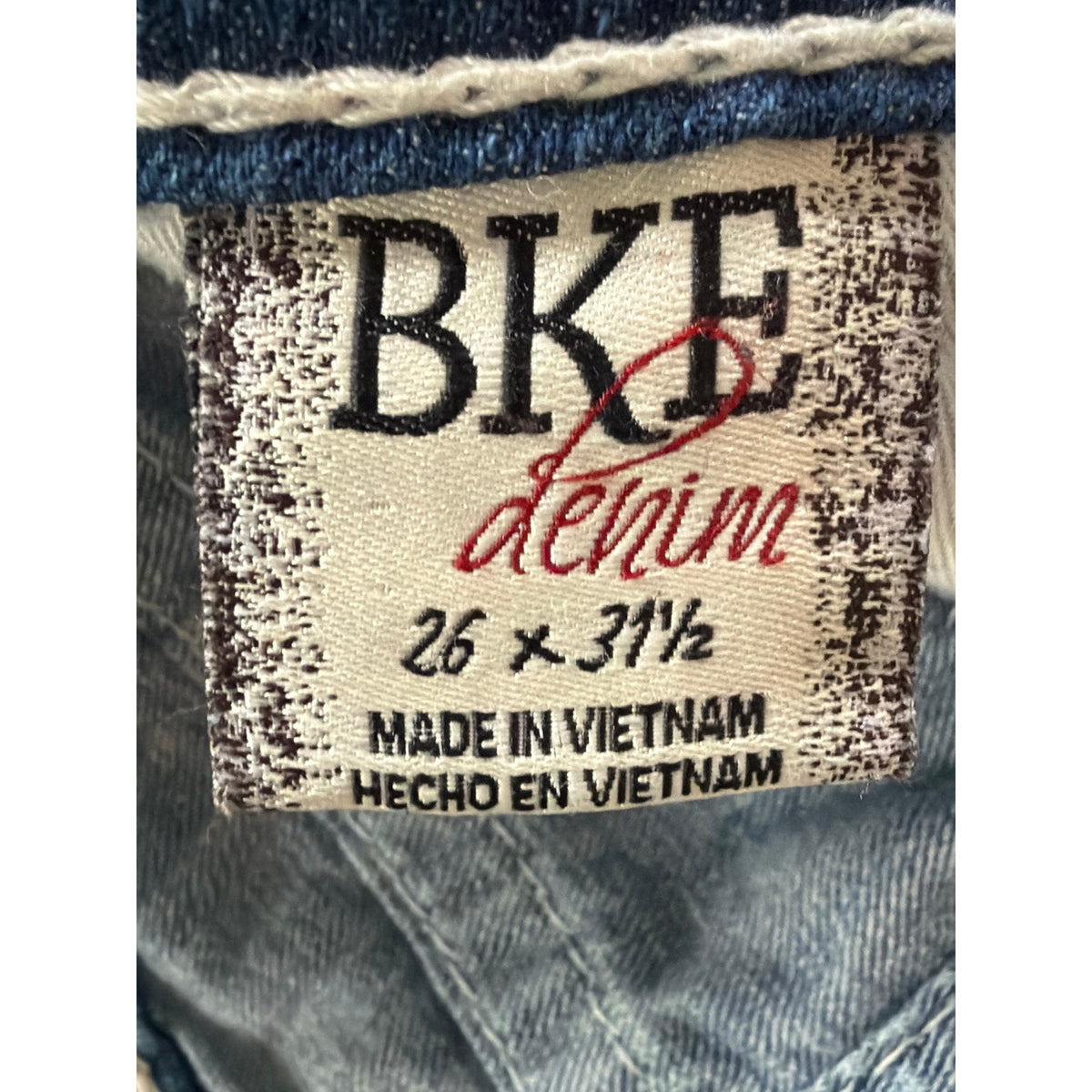 BKE Denim Sabrina Low Rise Bootcut Jeans Women's 26 Light Wash Distressed