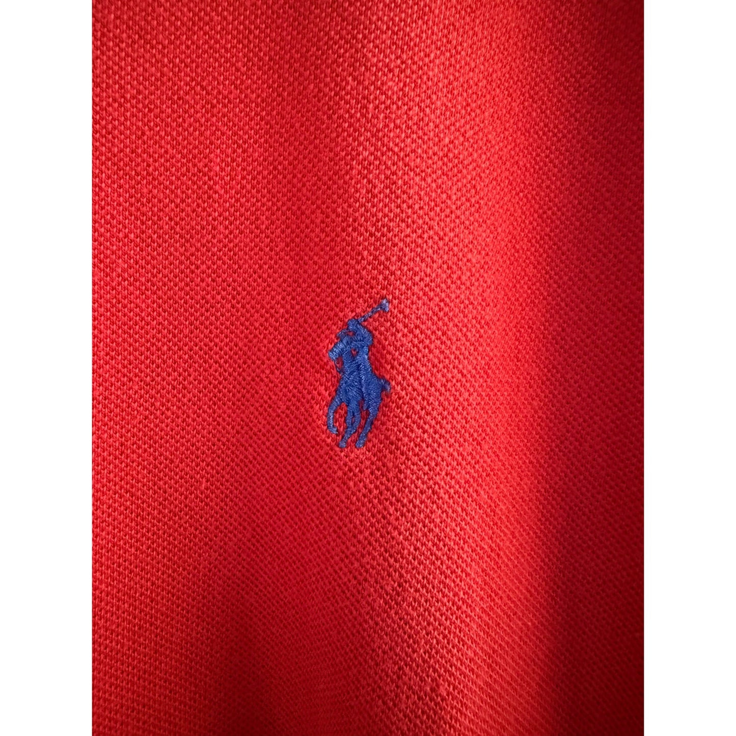 Vintage Polo Ralph Lauren Red Polo Shirt Men's Blue Pony XL