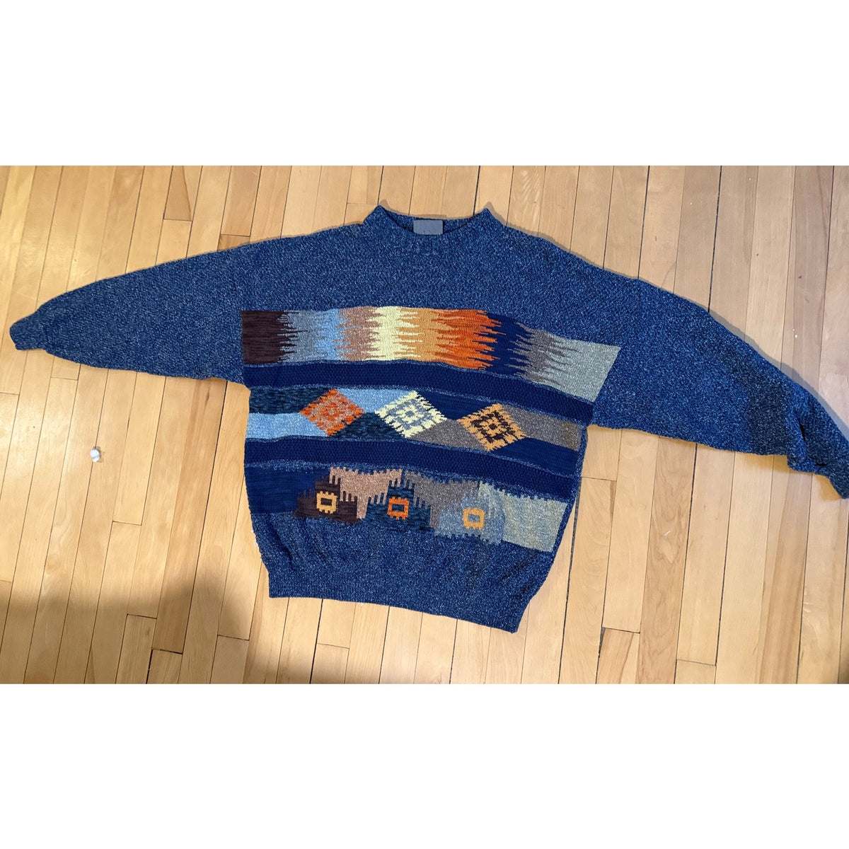 Vintage DIstressed FIume Coogie Style Sweater - Size Large