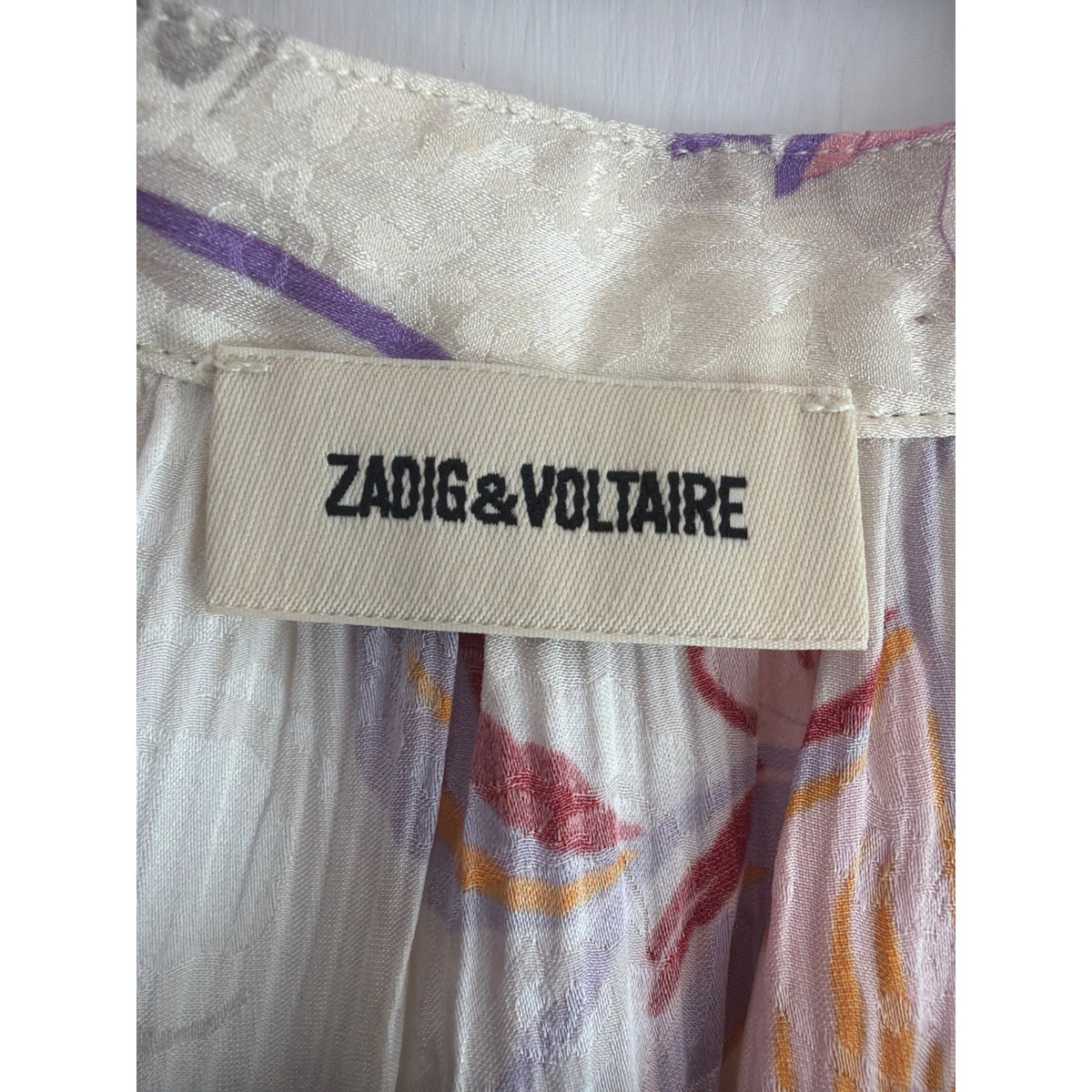 Zadig & Voltaire Tink Jac Cut Flowers Silk-Blend Blouse Small