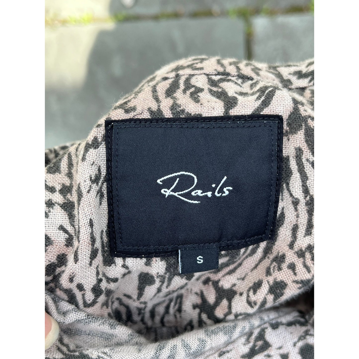 ✨ Rails Angelina Tan Abstract Texture Smocked Mini Dress Small ✨