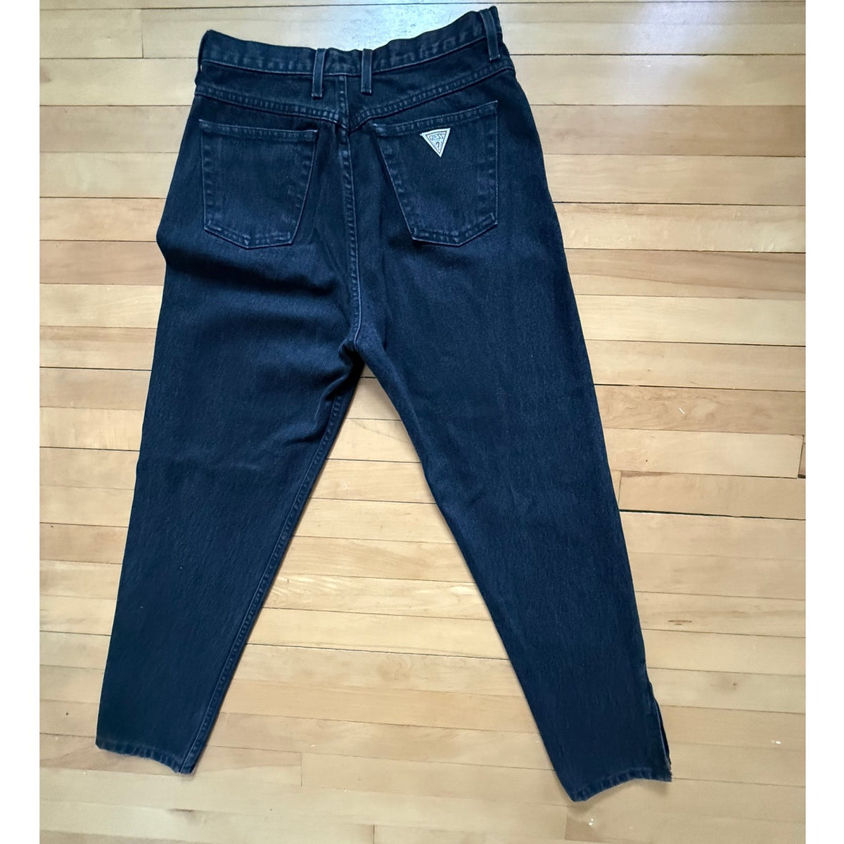 Vintage Guess Black Skinny Jeans| Size 32| Zipper Ankle| Y2K
