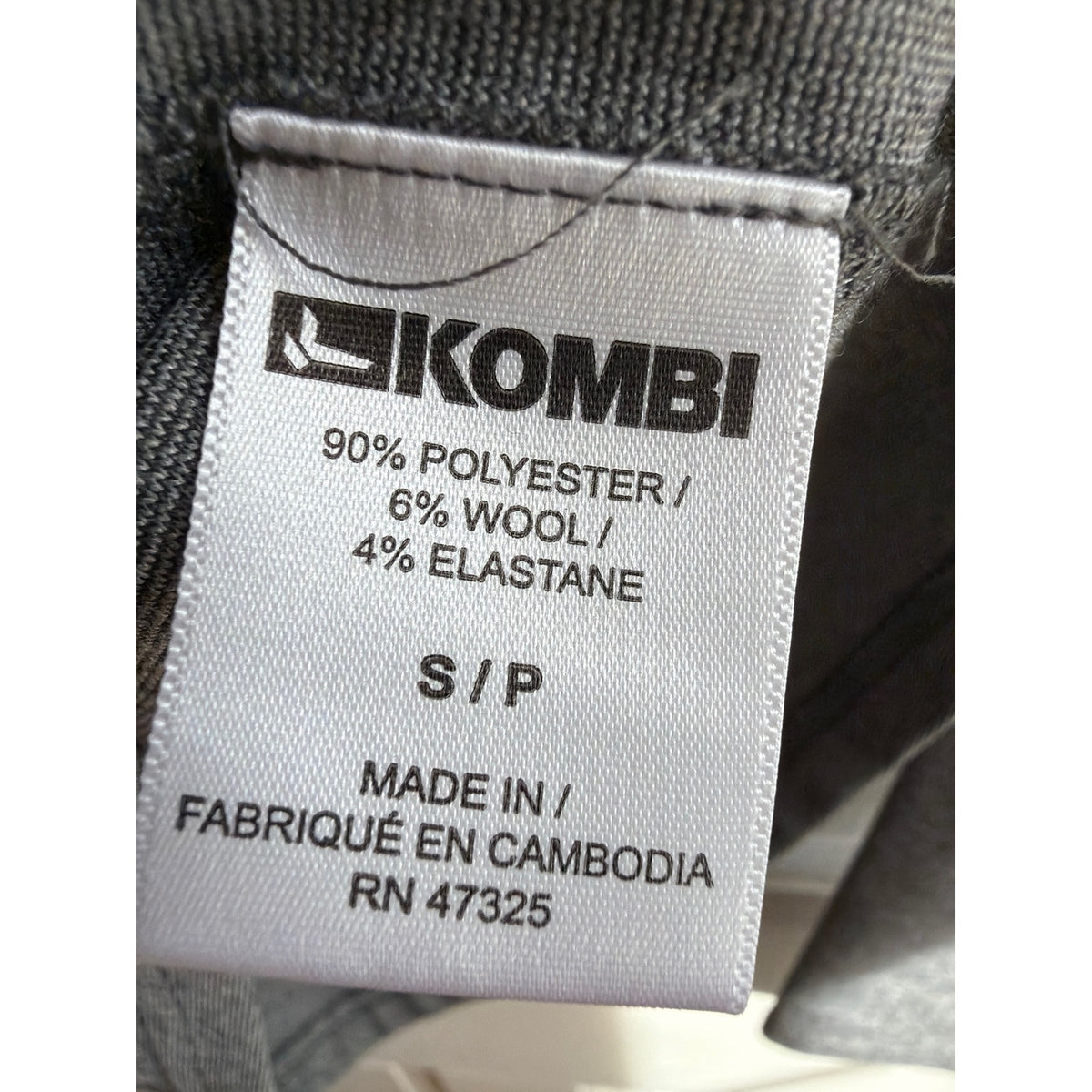 Kombi Mens Small Heather Grey Long Sleeve Base Layer Thermal Top Wool Blend