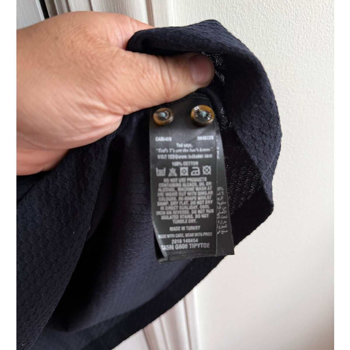 Ted Baker London Black Knit Polo Shirt Men’s Size 6(XXL) Classic EUC