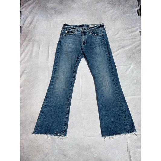 AG Jeans AG-ED Denim Farrah Boot Crop Size 26 Med Wash Distresed