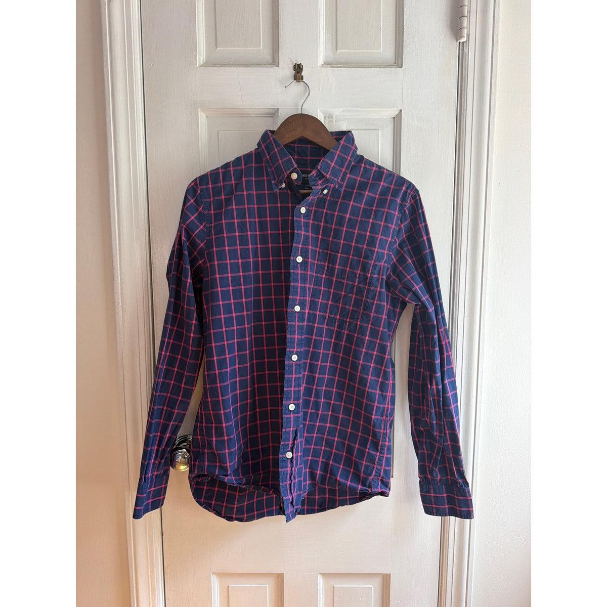 Jack Spade New York Blue Windowpane Button-Down Shirt Size Medium