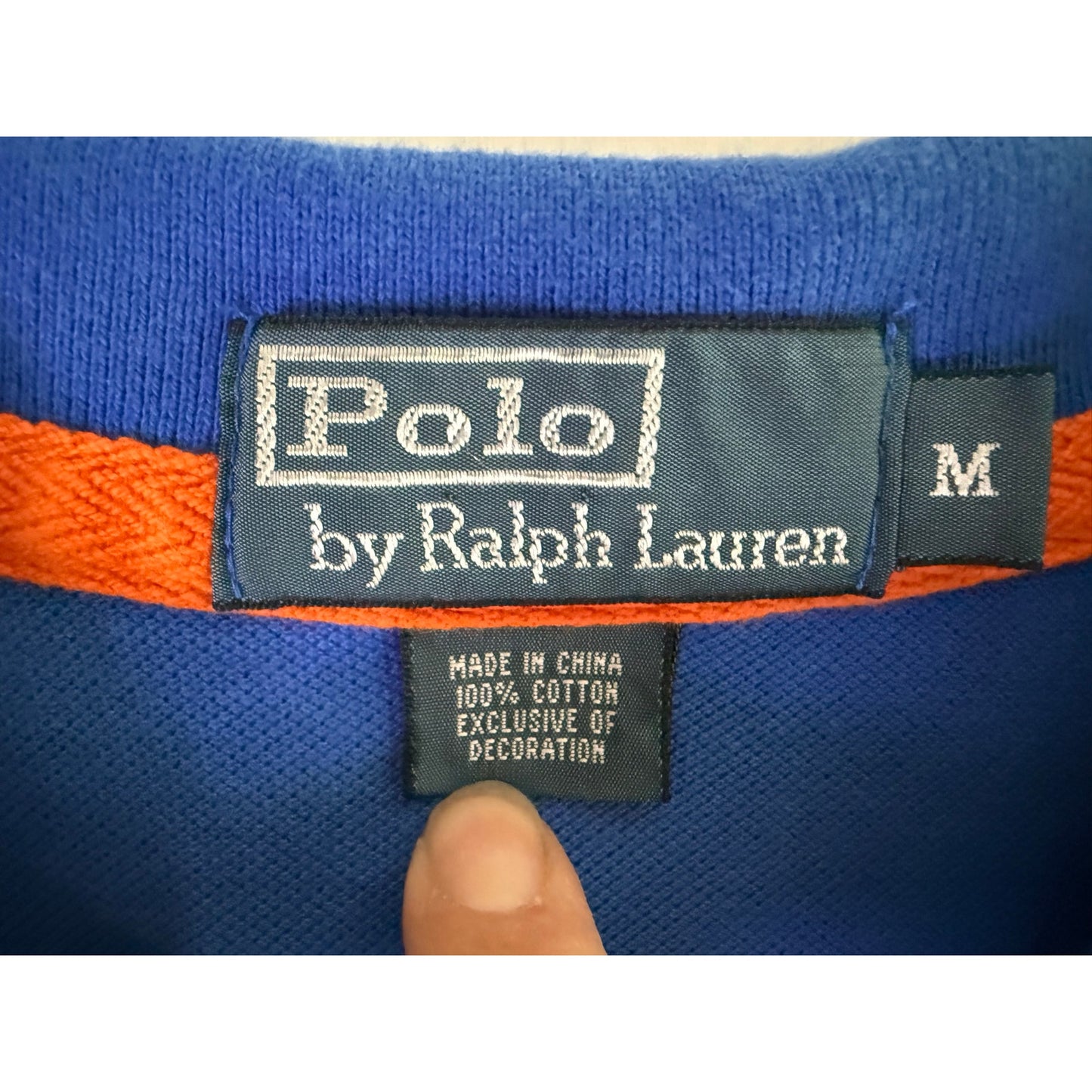 Vintage Polo Ralph Lauren Blue Polo Shirt Men's Polo Signiture Logo