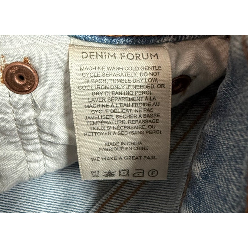 Denim Forum The Arlo High Rise Straight 28L - Light Wash - Size 24 - EUC