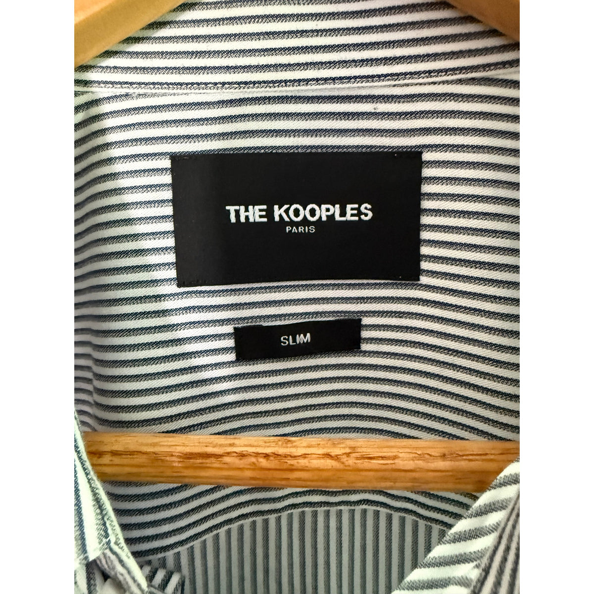 The Kooples Paris Slim Fit Striped Cotton Button Down Luxe Workwear XL