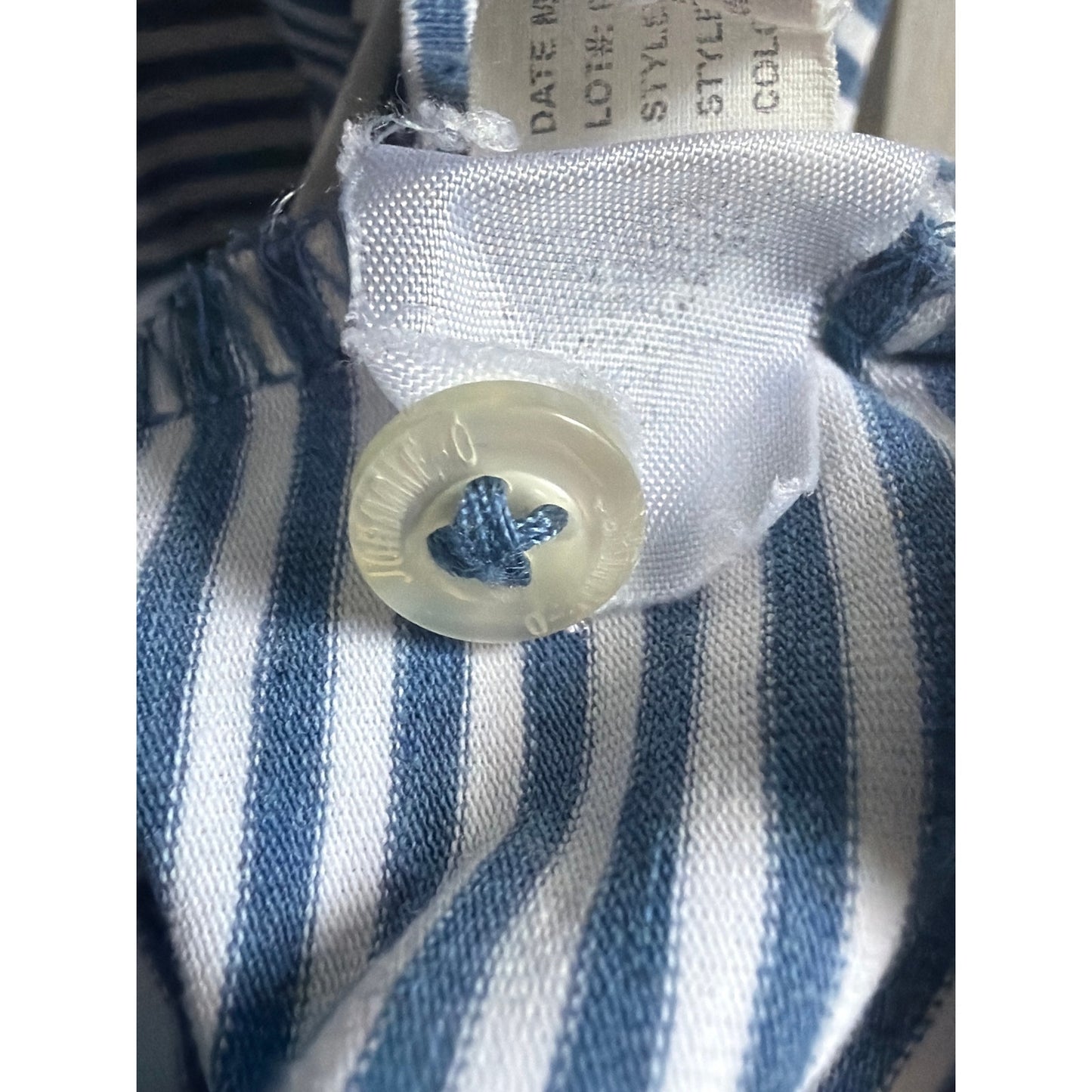 Johnie-O Hangin' Out Size XL Men's White Blue Stripe Polo