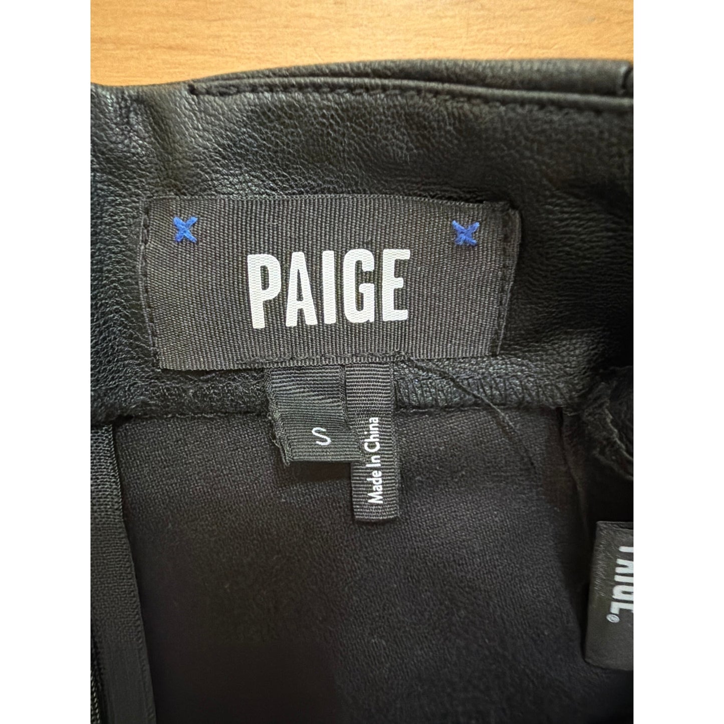 Paige Women's S High Rise Slim Fit Faux Pants Vegan Skinny EUC