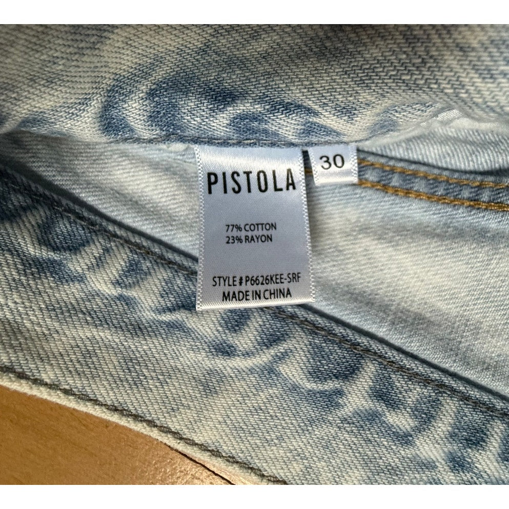 Pistola "Cassie" High-Rise Straight Jeans - Acid Wash - Size 30 - EUC