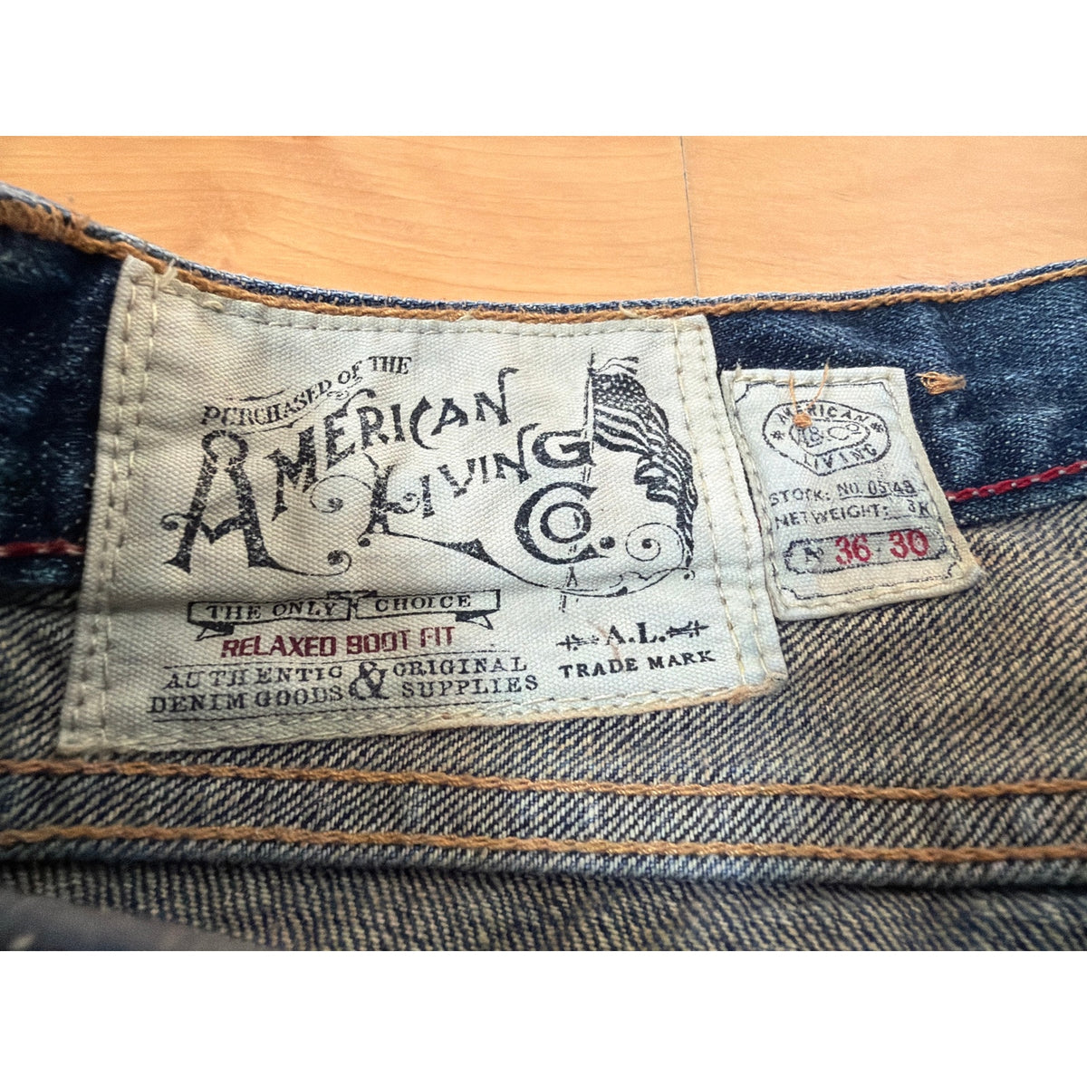 American Living 36/30 Relaxed Bootcut Dark Wash Jean