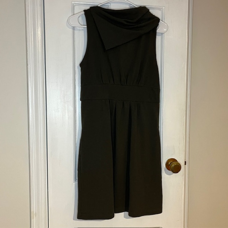 Vintage Dress Olive Green - Small