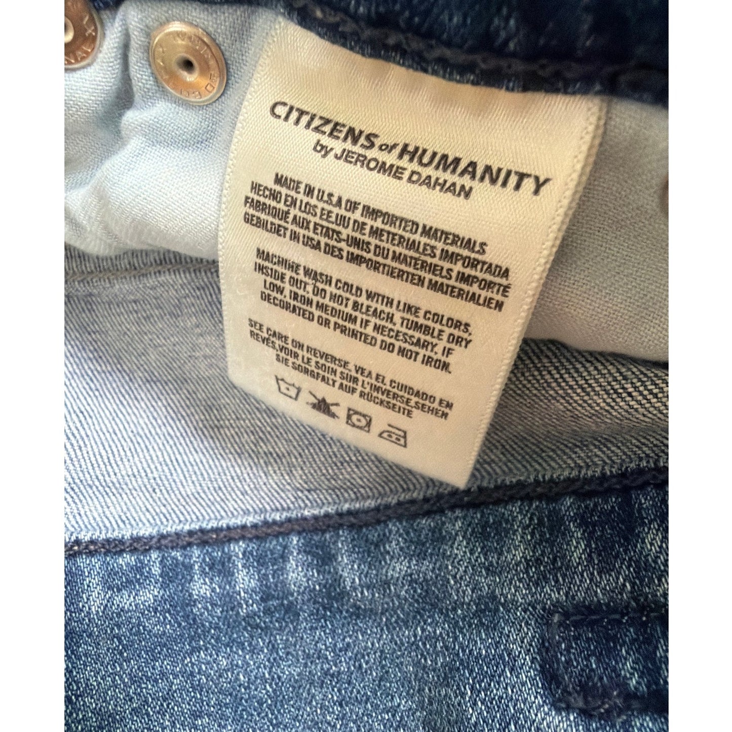 Citizens of Humanity Size 26 Emerson Slim Boyfriend Fit Mid Rise Blue Jeans