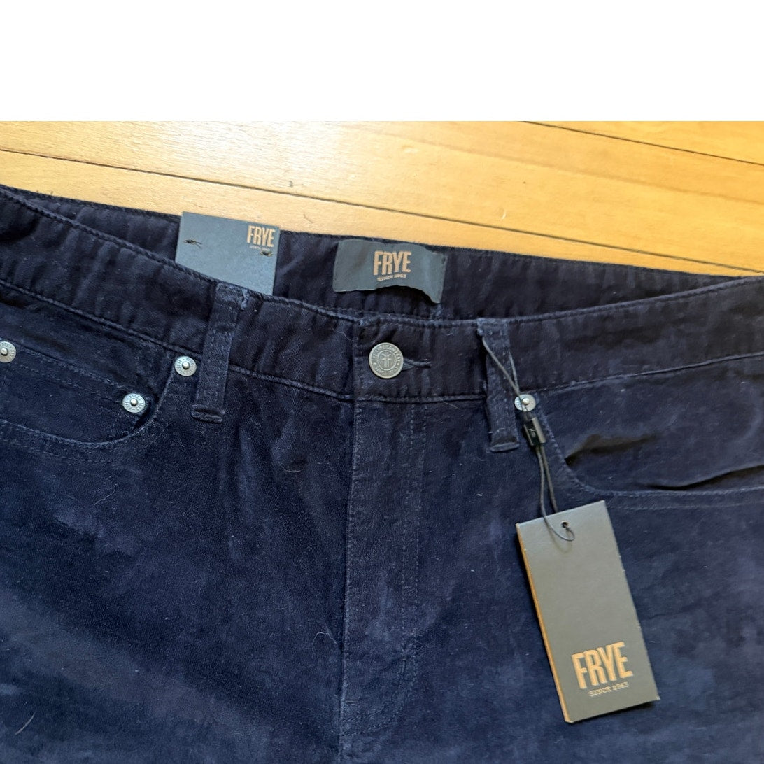 NWT FRYE Melissa Skinny Corduroy Pants Black Womens 30 High Rise Stretch 5-Pocket