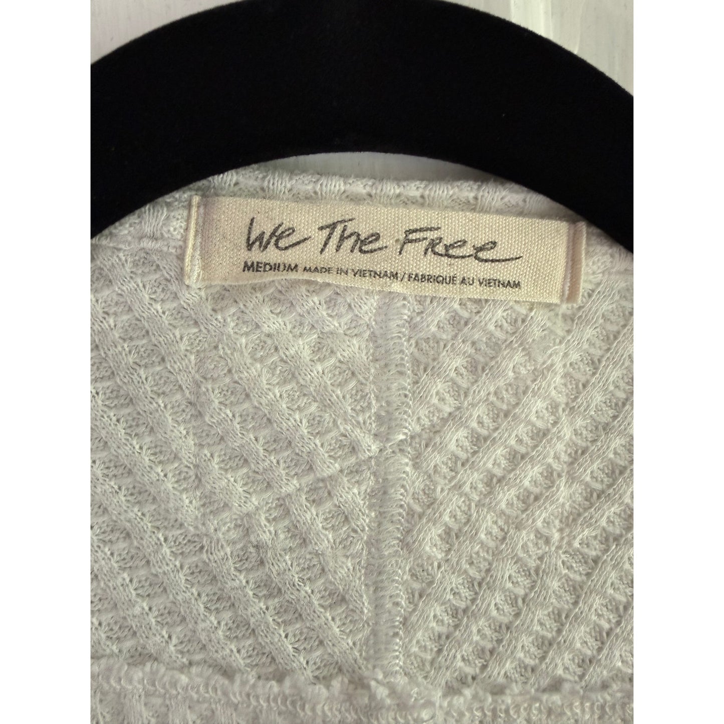 Free People We The Free Coraline Thermal | Oversized | White | Medium | EUC