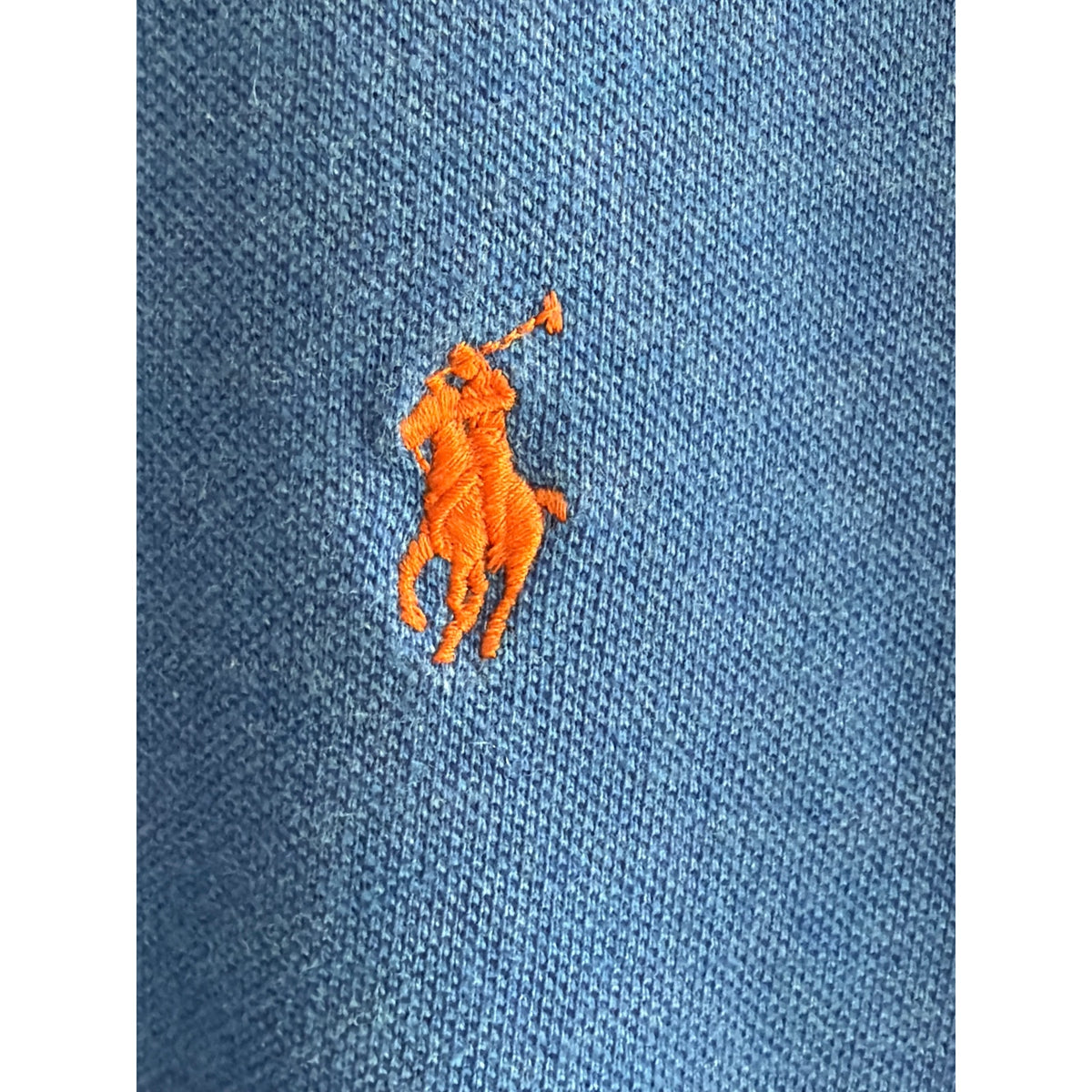 Polo Ralph Lauren XL Blue Polo Shirt Men's Orange Pony