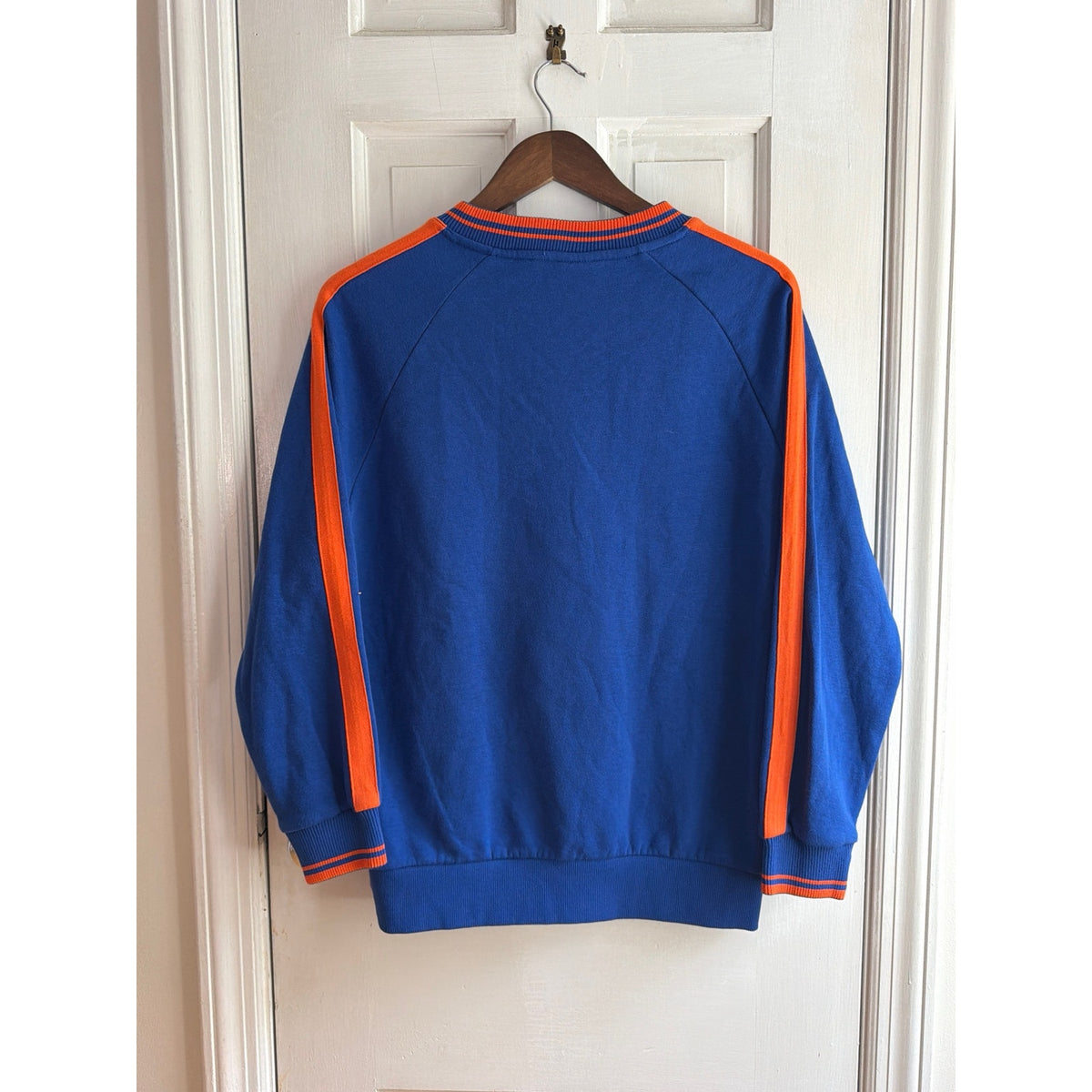 Vintage NBA New York Knicks Graphic Pullover Sweatshirt - Royal Blue, Small 