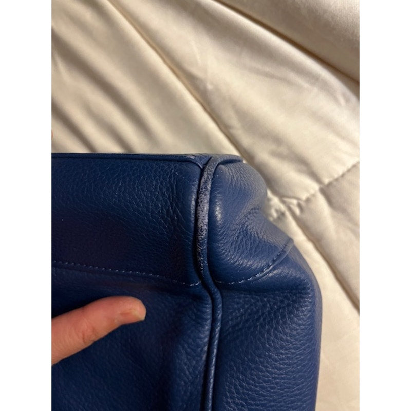 Tory Burch Blue Leather Tote