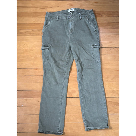 Paige Size 30 Slim Fit Green Cargo Jean