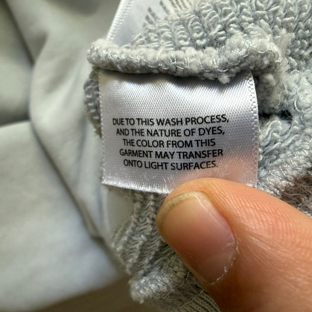 Madewell Tie Dye Pullover Hoodie Size Medium Gray White Cotton Sweatshirt FA22