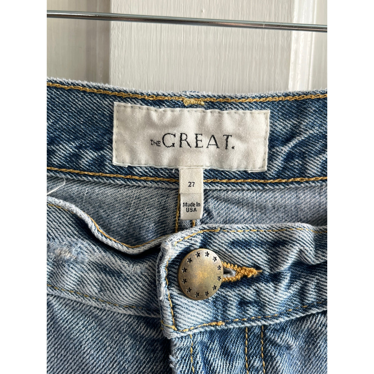 THE GREAT. The Wayne Jean Sz 27 - ✨ Fan Fave ✨ Cropped Wide Leg Raw Hem Denim