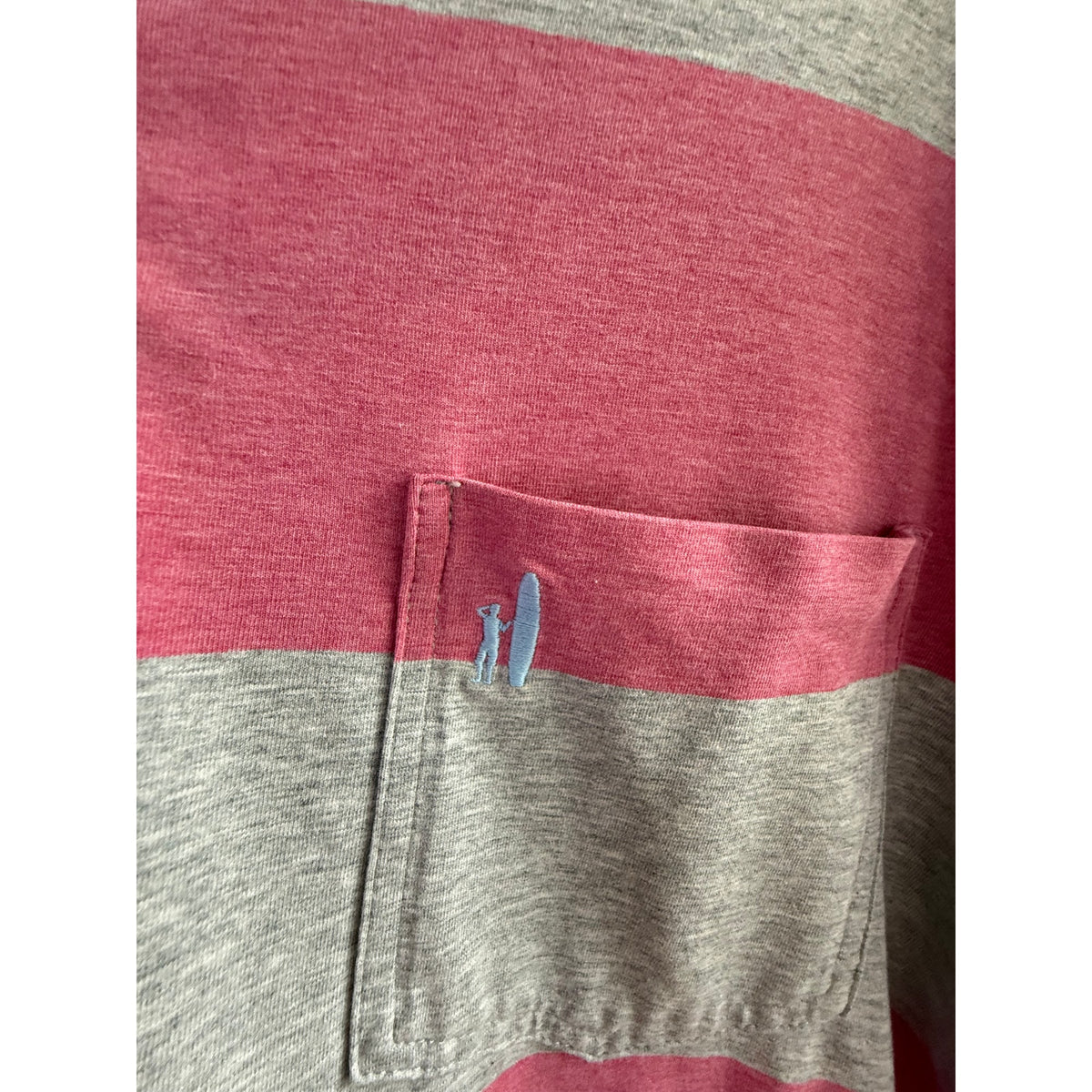 Johnnie-O Striped Polo | "Hangin' Out" Collection | XLarge | EUC | Pink & Grey