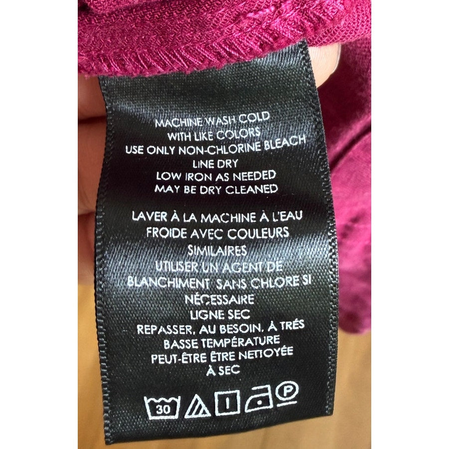 NWT Anthropologie Square-Neck Linen Blend Mini Cargo Dress Size 10 Pink Magenta