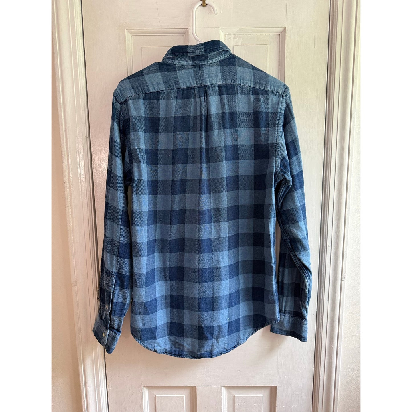 Polo Ralph Lauren Plaid Button Down Shirt Mens Small S Blue Check EUC