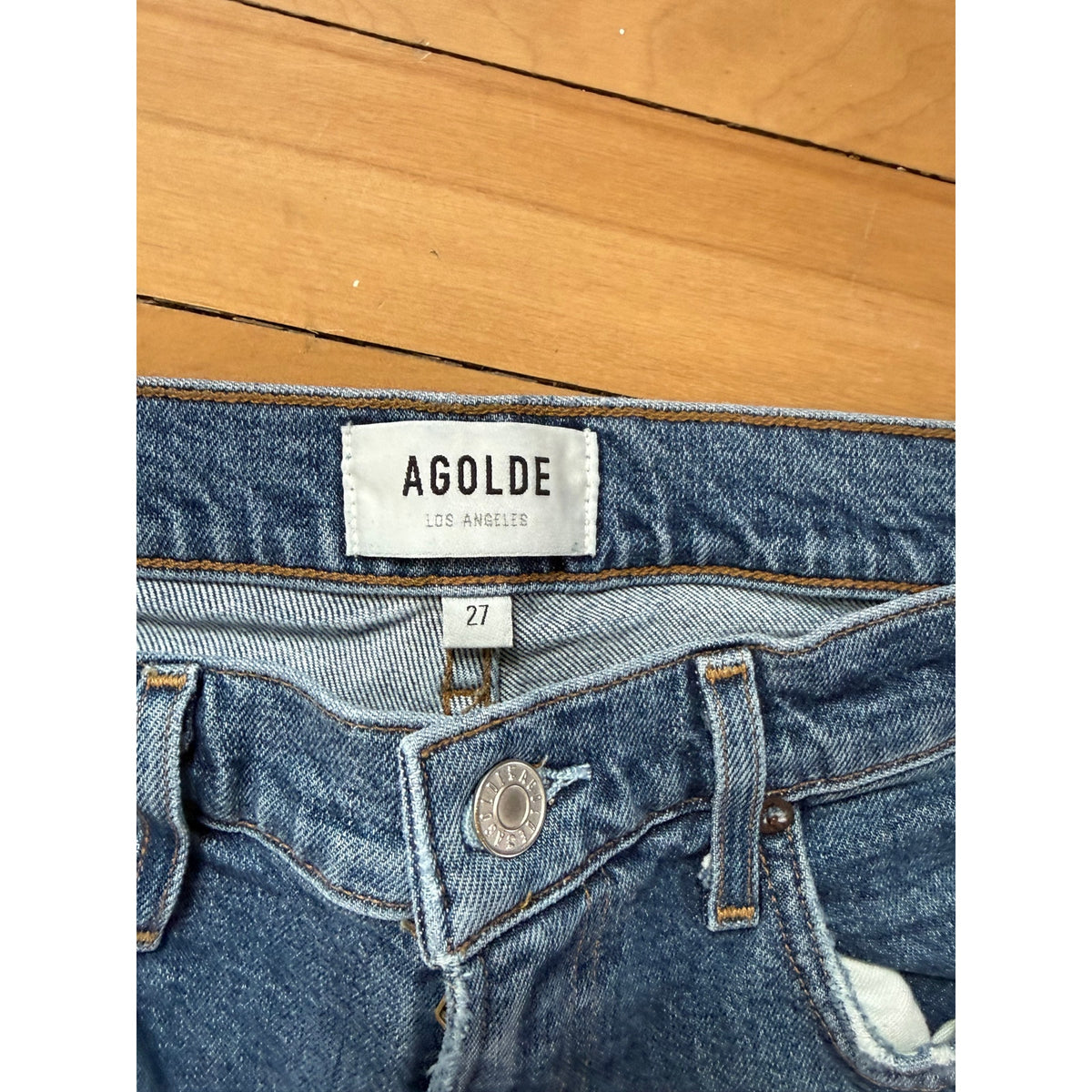 AGOLDE Toni Mid-Rise Straight Leg Jeans Size 27, EUC