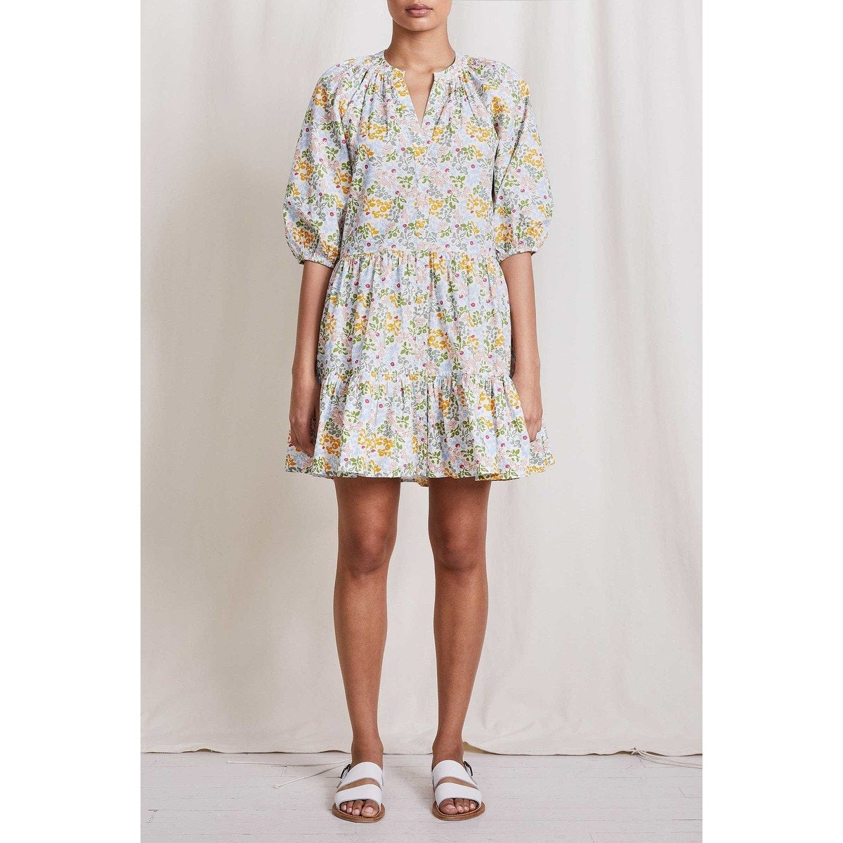 Apiece Apart Mini Mitte Dress - Size Small - Organic Cotton Floral 🌸