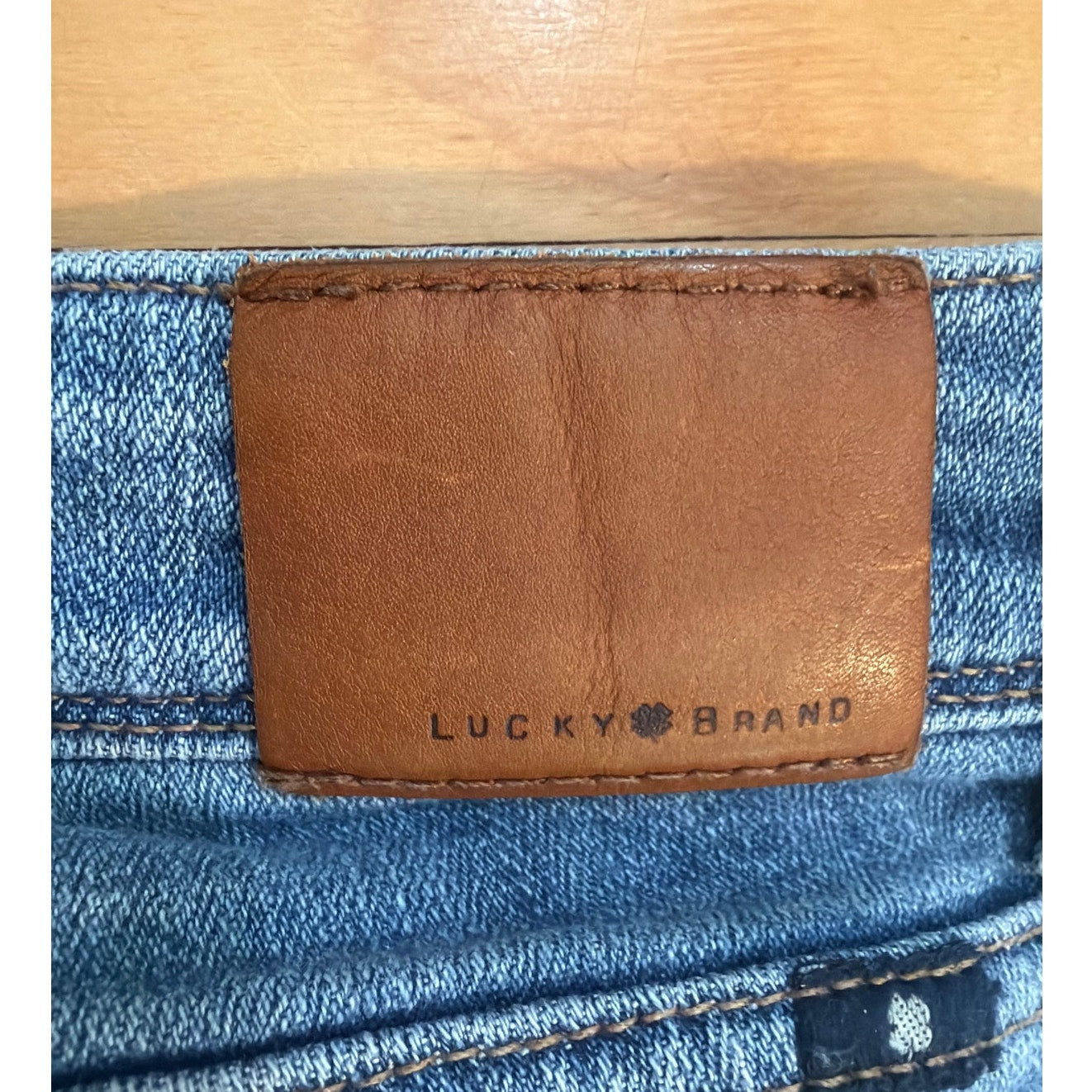 Lucky Brand Size 18W Reese Boyfreinds Blue Ripped Jean