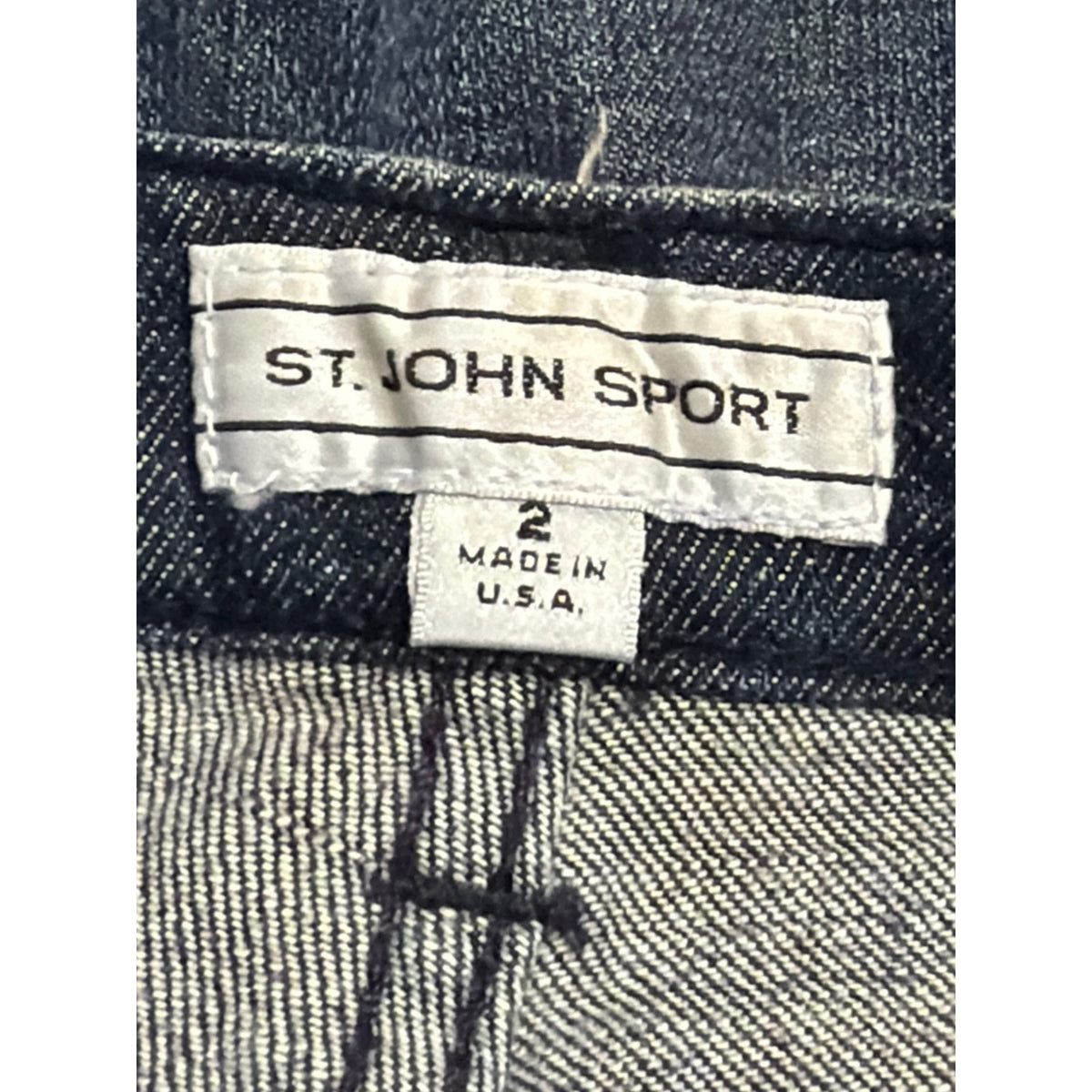 St John Sport Straight Leg Jeans Dark Wash Size 2 Made in USA 30