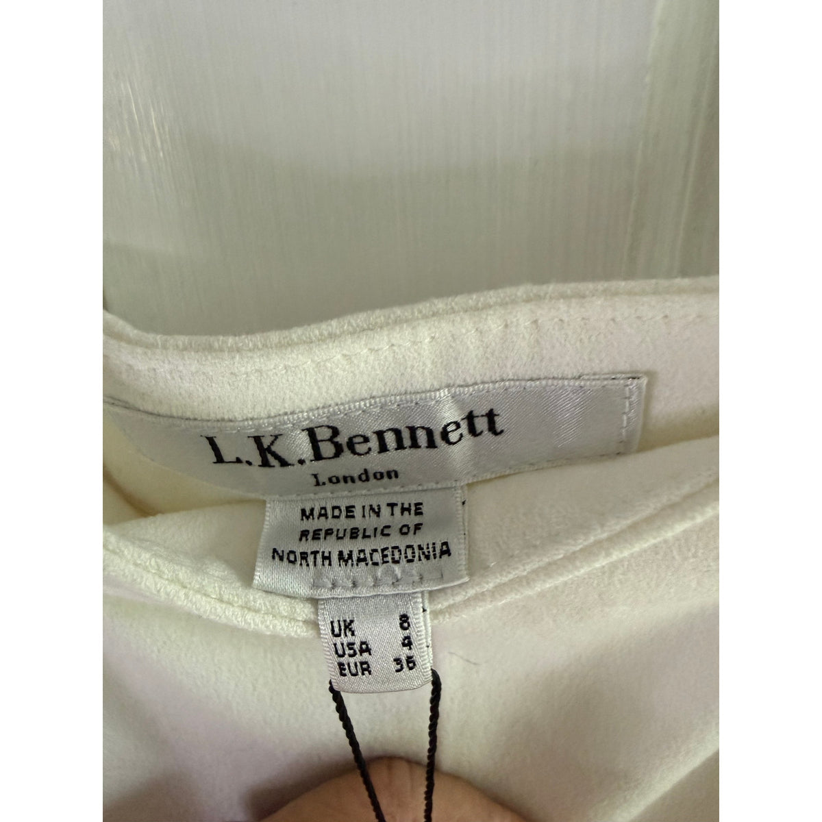 NWT L.K. Bennett Millie White Kick Flare Trousers Size 4 High Waist Crop