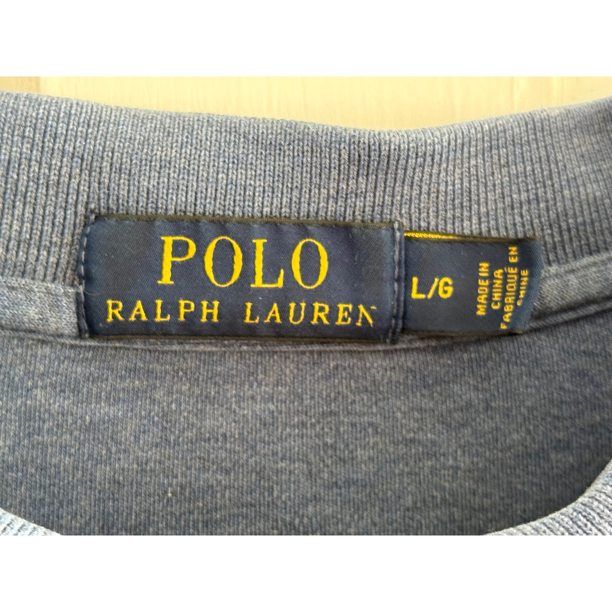 Copied - Polo Ralph Lauren Blue Grey Polo Shirt Men's Green Pony Large
