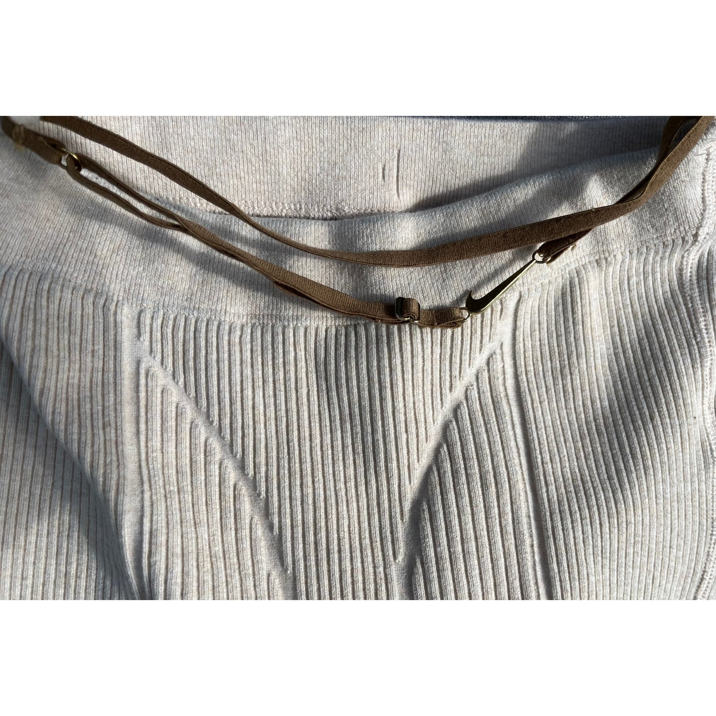 Nike x Jacquemus Ribbed Knit Tights Size XS Sand Beige EUC